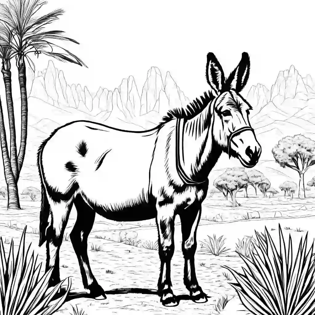 Donkeys coloring pages